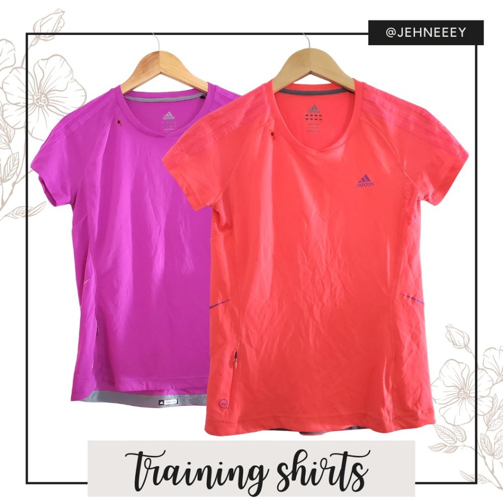 2 Adidas Pink & Purple Training Shirts